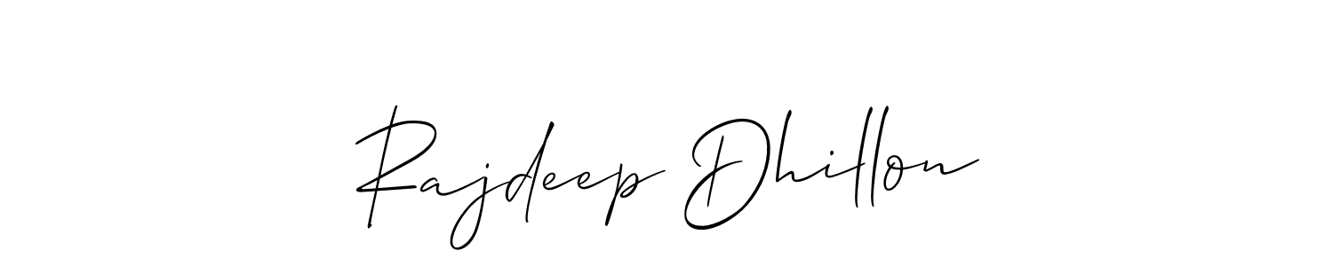 Rajdeep Dhillon stylish signature style. Best Handwritten Sign (Allison_Script) for my name. Handwritten Signature Collection Ideas for my name Rajdeep Dhillon. Rajdeep Dhillon signature style 2 images and pictures png
