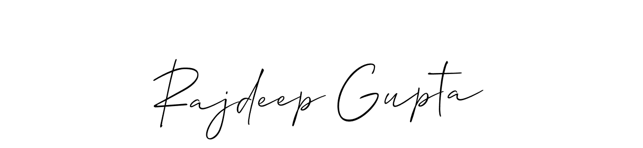 How to make Rajdeep Gupta name signature. Use Allison_Script style for creating short signs online. This is the latest handwritten sign. Rajdeep Gupta signature style 2 images and pictures png