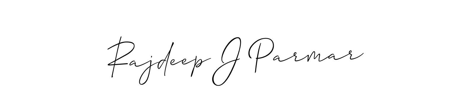 Allison_Script is a professional signature style that is perfect for those who want to add a touch of class to their signature. It is also a great choice for those who want to make their signature more unique. Get Rajdeep J Parmar name to fancy signature for free. Rajdeep J Parmar signature style 2 images and pictures png