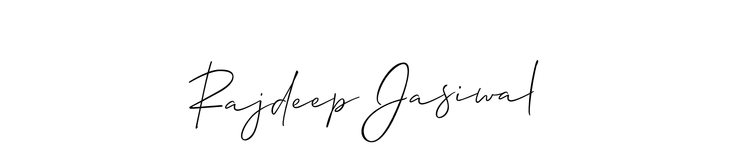 Create a beautiful signature design for name Rajdeep Jasiwal. With this signature (Allison_Script) fonts, you can make a handwritten signature for free. Rajdeep Jasiwal signature style 2 images and pictures png