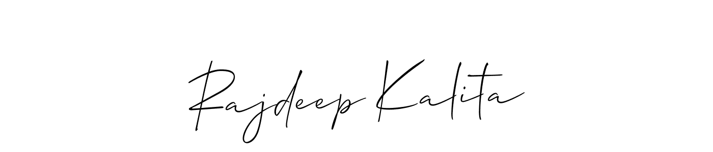 Design your own signature with our free online signature maker. With this signature software, you can create a handwritten (Allison_Script) signature for name Rajdeep Kalita. Rajdeep Kalita signature style 2 images and pictures png