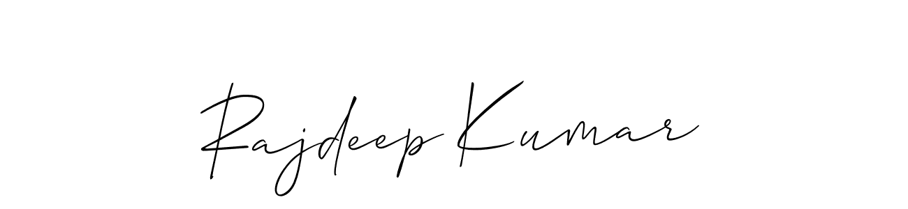 Design your own signature with our free online signature maker. With this signature software, you can create a handwritten (Allison_Script) signature for name Rajdeep Kumar. Rajdeep Kumar signature style 2 images and pictures png