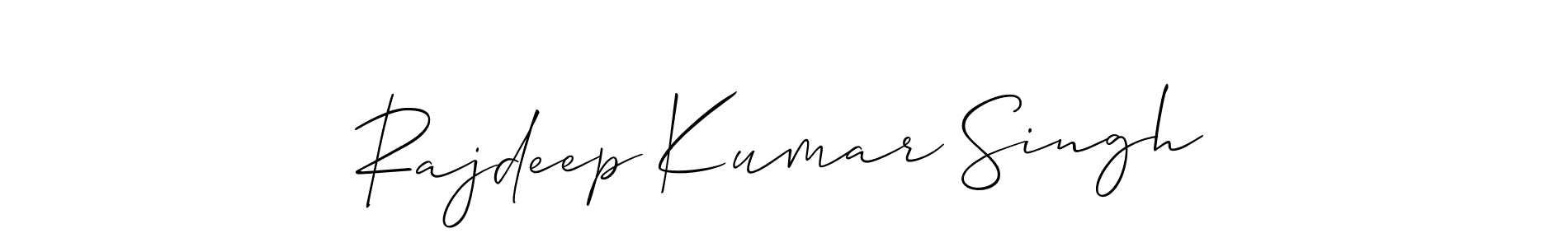 Use a signature maker to create a handwritten signature online. With this signature software, you can design (Allison_Script) your own signature for name Rajdeep Kumar Singh. Rajdeep Kumar Singh signature style 2 images and pictures png