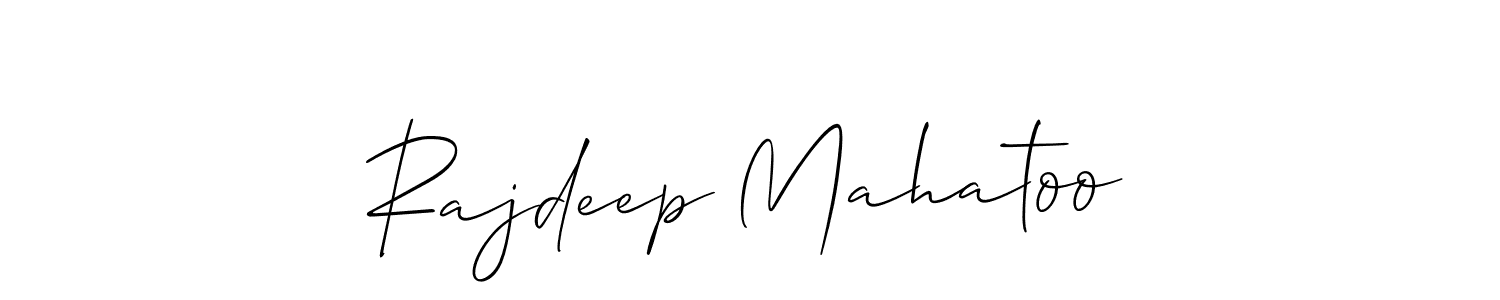 How to make Rajdeep Mahatoo name signature. Use Allison_Script style for creating short signs online. This is the latest handwritten sign. Rajdeep Mahatoo signature style 2 images and pictures png