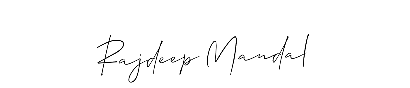 It looks lik you need a new signature style for name Rajdeep Mandal. Design unique handwritten (Allison_Script) signature with our free signature maker in just a few clicks. Rajdeep Mandal signature style 2 images and pictures png
