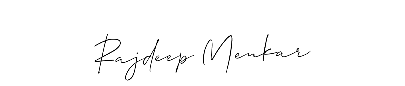 Rajdeep Menkar stylish signature style. Best Handwritten Sign (Allison_Script) for my name. Handwritten Signature Collection Ideas for my name Rajdeep Menkar. Rajdeep Menkar signature style 2 images and pictures png