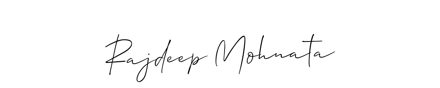 Design your own signature with our free online signature maker. With this signature software, you can create a handwritten (Allison_Script) signature for name Rajdeep Mohnata. Rajdeep Mohnata signature style 2 images and pictures png