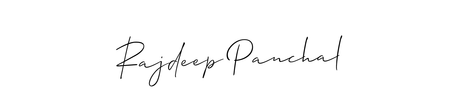 Use a signature maker to create a handwritten signature online. With this signature software, you can design (Allison_Script) your own signature for name Rajdeep Panchal. Rajdeep Panchal signature style 2 images and pictures png