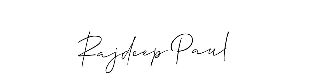 Rajdeep Paul stylish signature style. Best Handwritten Sign (Allison_Script) for my name. Handwritten Signature Collection Ideas for my name Rajdeep Paul. Rajdeep Paul signature style 2 images and pictures png