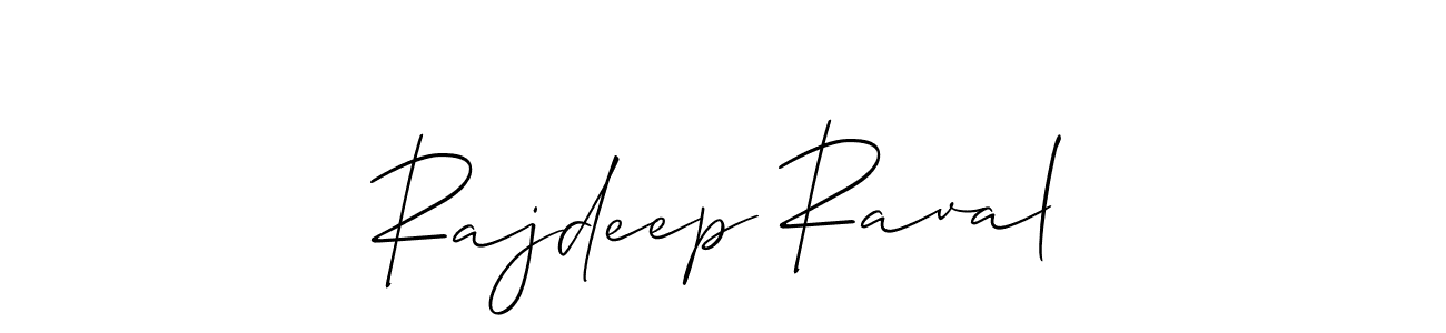 This is the best signature style for the Rajdeep Raval name. Also you like these signature font (Allison_Script). Mix name signature. Rajdeep Raval signature style 2 images and pictures png