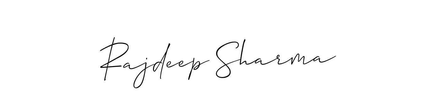 Rajdeep Sharma stylish signature style. Best Handwritten Sign (Allison_Script) for my name. Handwritten Signature Collection Ideas for my name Rajdeep Sharma. Rajdeep Sharma signature style 2 images and pictures png