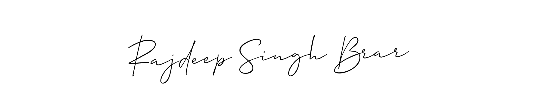 Use a signature maker to create a handwritten signature online. With this signature software, you can design (Allison_Script) your own signature for name Rajdeep Singh Brar. Rajdeep Singh Brar signature style 2 images and pictures png