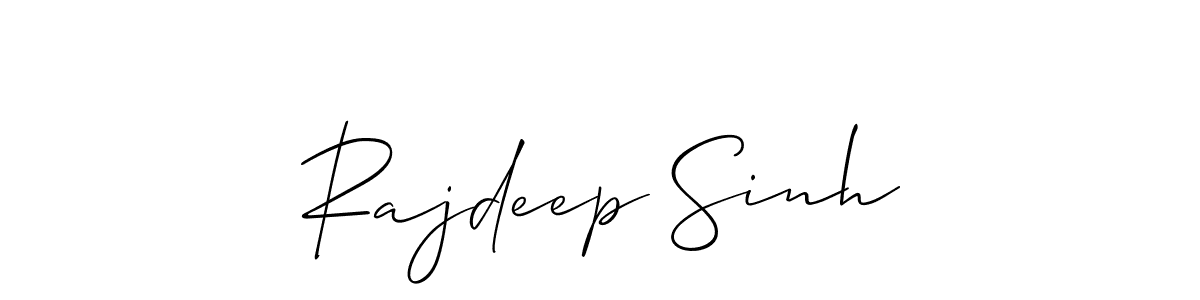 How to make Rajdeep Sinh signature? Allison_Script is a professional autograph style. Create handwritten signature for Rajdeep Sinh name. Rajdeep Sinh signature style 2 images and pictures png
