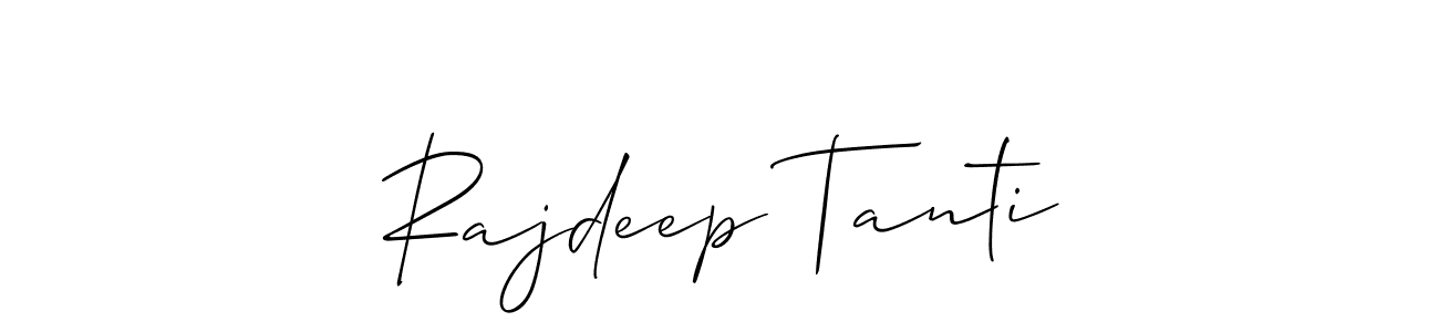 This is the best signature style for the Rajdeep Tanti name. Also you like these signature font (Allison_Script). Mix name signature. Rajdeep Tanti signature style 2 images and pictures png