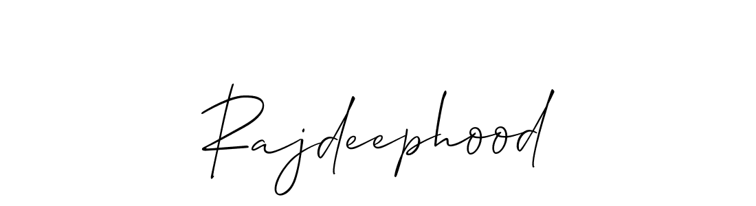 Also we have Rajdeephood name is the best signature style. Create professional handwritten signature collection using Allison_Script autograph style. Rajdeephood signature style 2 images and pictures png