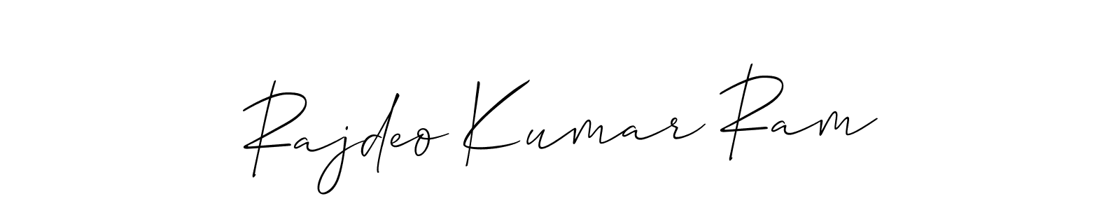 Design your own signature with our free online signature maker. With this signature software, you can create a handwritten (Allison_Script) signature for name Rajdeo Kumar Ram. Rajdeo Kumar Ram signature style 2 images and pictures png