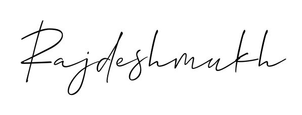A stylish, flowing autograph style designed for name Rajdeshmukh using Allison_Script typography. Perfect for digital creative projects. Rajdeshmukh signature style 2 images and pictures png