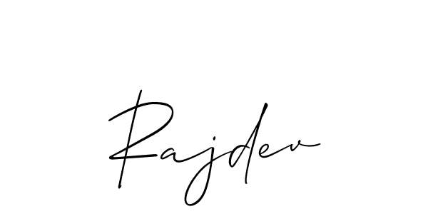 Also we have Rajdev name is the best signature style. Create professional handwritten signature collection using Allison_Script autograph style. Rajdev signature style 2 images and pictures png