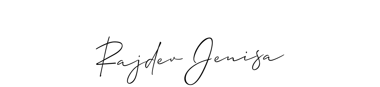 Create a beautiful signature design for name Rajdev Jenisa. With this signature (Allison_Script) fonts, you can make a handwritten signature for free. Rajdev Jenisa signature style 2 images and pictures png