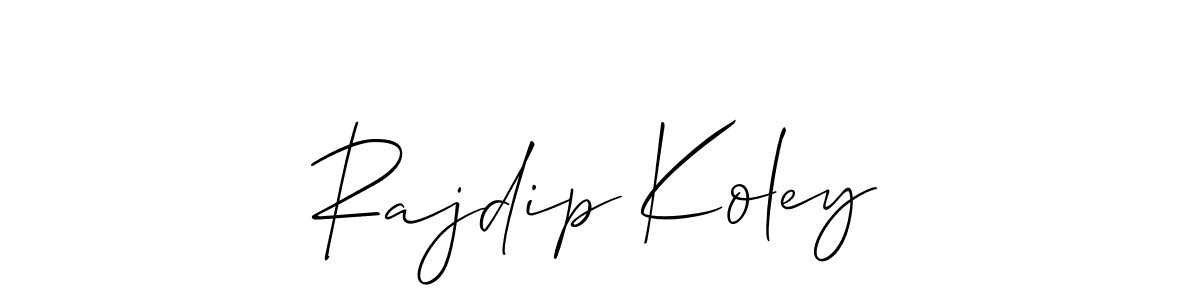 Also You can easily find your signature by using the search form. We will create Rajdip Koley name handwritten signature images for you free of cost using Allison_Script sign style. Rajdip Koley signature style 2 images and pictures png