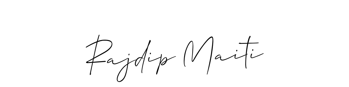 How to make Rajdip Maiti name signature. Use Allison_Script style for creating short signs online. This is the latest handwritten sign. Rajdip Maiti signature style 2 images and pictures png