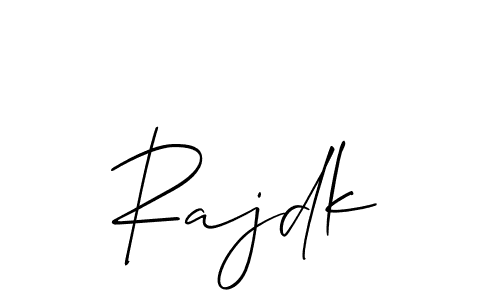 It looks lik you need a new signature style for name Rajdk. Design unique handwritten (Allison_Script) signature with our free signature maker in just a few clicks. Rajdk signature style 2 images and pictures png