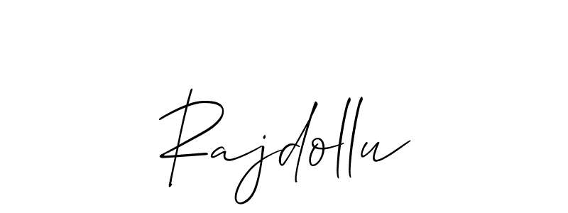 if you are searching for the best signature style for your name Rajdollu. so please give up your signature search. here we have designed multiple signature styles  using Allison_Script. Rajdollu signature style 2 images and pictures png