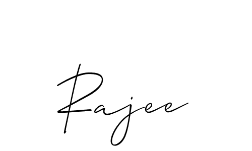 The best way (Allison_Script) to make a short signature is to pick only two or three words in your name. The name Rajee include a total of six letters. For converting this name. Rajee signature style 2 images and pictures png