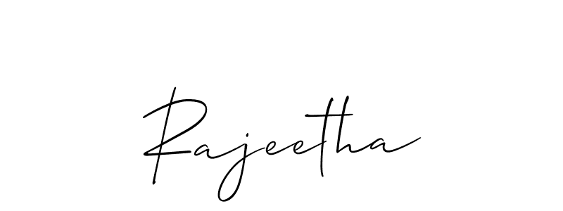 Also we have Rajeetha name is the best signature style. Create professional handwritten signature collection using Allison_Script autograph style. Rajeetha signature style 2 images and pictures png