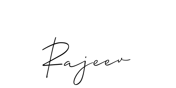 Use a signature maker to create a handwritten signature online. With this signature software, you can design (Allison_Script) your own signature for name Rajeev. Rajeev signature style 2 images and pictures png