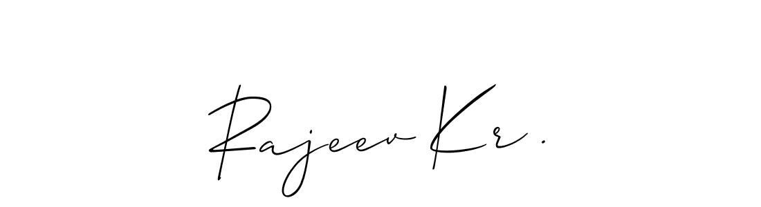 You should practise on your own different ways (Allison_Script) to write your name (Rajeev Kr .) in signature. don't let someone else do it for you. Rajeev Kr . signature style 2 images and pictures png