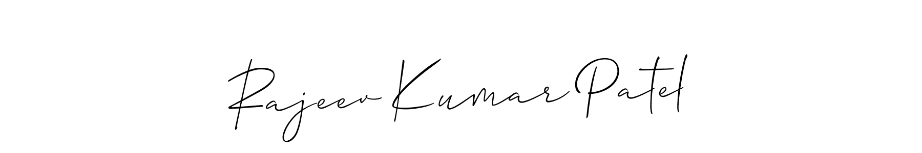 How to make Rajeev Kumar Patel signature? Allison_Script is a professional autograph style. Create handwritten signature for Rajeev Kumar Patel name. Rajeev Kumar Patel signature style 2 images and pictures png