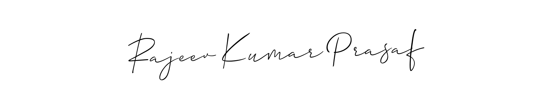Rajeev Kumar Prasaf stylish signature style. Best Handwritten Sign (Allison_Script) for my name. Handwritten Signature Collection Ideas for my name Rajeev Kumar Prasaf. Rajeev Kumar Prasaf signature style 2 images and pictures png