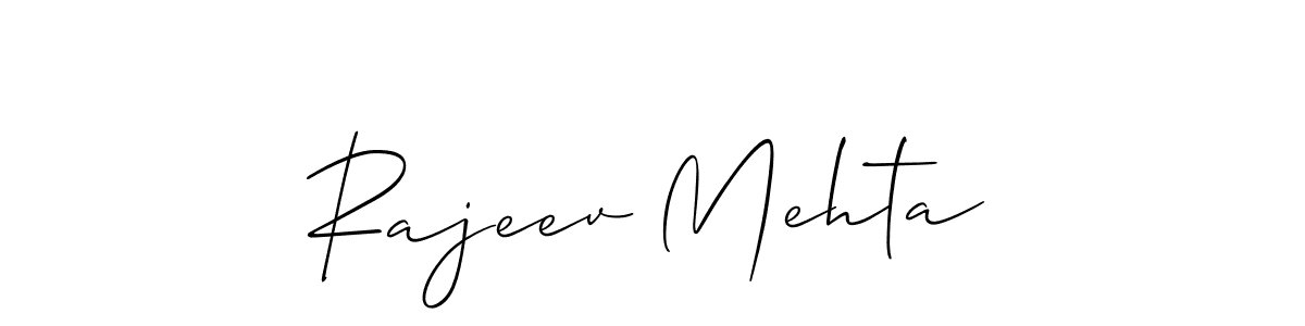 Design your own signature with our free online signature maker. With this signature software, you can create a handwritten (Allison_Script) signature for name Rajeev Mehta. Rajeev Mehta signature style 2 images and pictures png