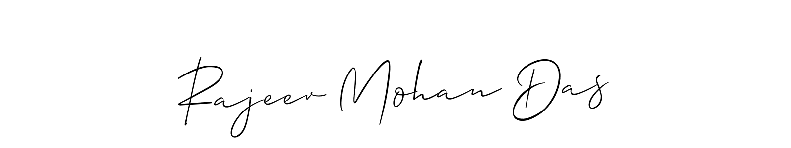 It looks lik you need a new signature style for name Rajeev Mohan Das. Design unique handwritten (Allison_Script) signature with our free signature maker in just a few clicks. Rajeev Mohan Das signature style 2 images and pictures png