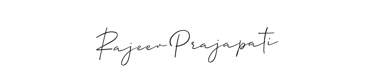 It looks lik you need a new signature style for name Rajeev Prajapati. Design unique handwritten (Allison_Script) signature with our free signature maker in just a few clicks. Rajeev Prajapati signature style 2 images and pictures png