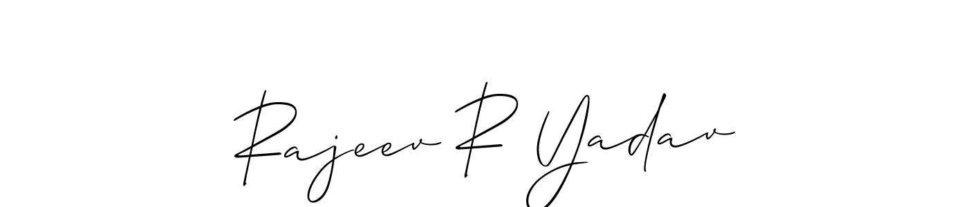 See photos of Rajeev R Yadav official signature by Spectra . Check more albums & portfolios. Read reviews & check more about Allison_Script font. Rajeev R Yadav signature style 2 images and pictures png