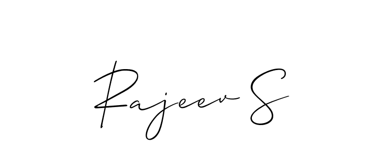 Make a short Rajeev S signature style. Manage your documents anywhere anytime using Allison_Script. Create and add eSignatures, submit forms, share and send files easily. Rajeev S signature style 2 images and pictures png