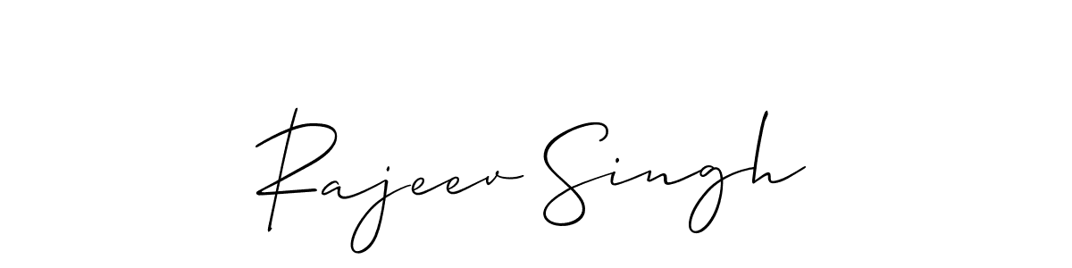 Use a signature maker to create a handwritten signature online. With this signature software, you can design (Allison_Script) your own signature for name Rajeev Singh. Rajeev Singh signature style 2 images and pictures png