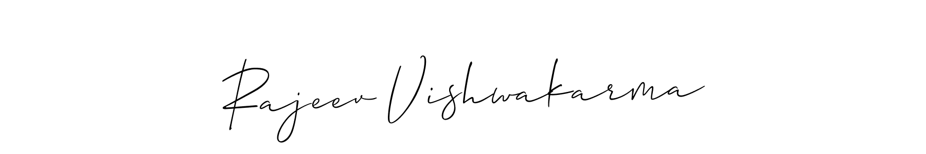 You should practise on your own different ways (Allison_Script) to write your name (Rajeev Vishwakarma) in signature. don't let someone else do it for you. Rajeev Vishwakarma signature style 2 images and pictures png