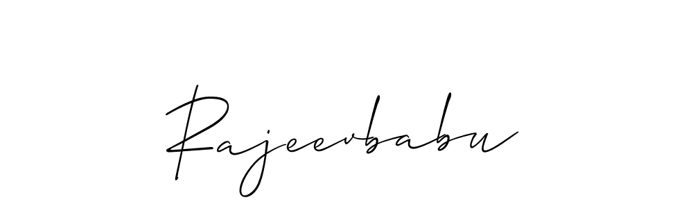 How to make Rajeevbabu signature? Allison_Script is a professional autograph style. Create handwritten signature for Rajeevbabu name. Rajeevbabu signature style 2 images and pictures png