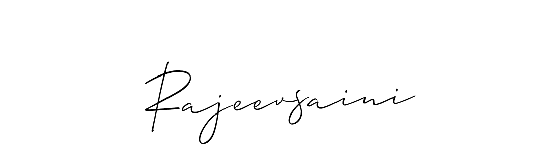 Allison_Script is a professional signature style that is perfect for those who want to add a touch of class to their signature. It is also a great choice for those who want to make their signature more unique. Get Rajeevsaini name to fancy signature for free. Rajeevsaini signature style 2 images and pictures png
