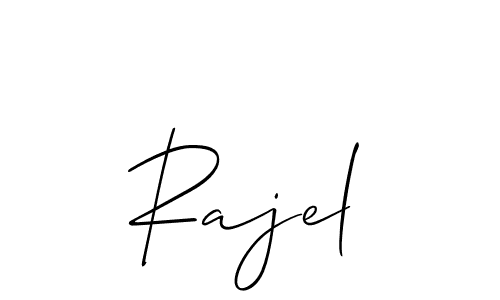 How to Draw Rajel signature style? Allison_Script is a latest design signature styles for name Rajel. Rajel signature style 2 images and pictures png