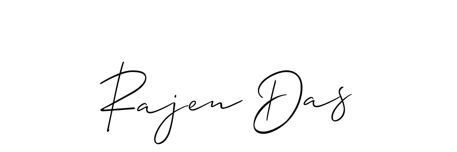 Allison_Script is a professional signature style that is perfect for those who want to add a touch of class to their signature. It is also a great choice for those who want to make their signature more unique. Get Rajen Das name to fancy signature for free. Rajen Das signature style 2 images and pictures png