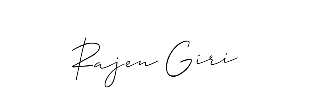 Design your own signature with our free online signature maker. With this signature software, you can create a handwritten (Allison_Script) signature for name Rajen Giri. Rajen Giri signature style 2 images and pictures png