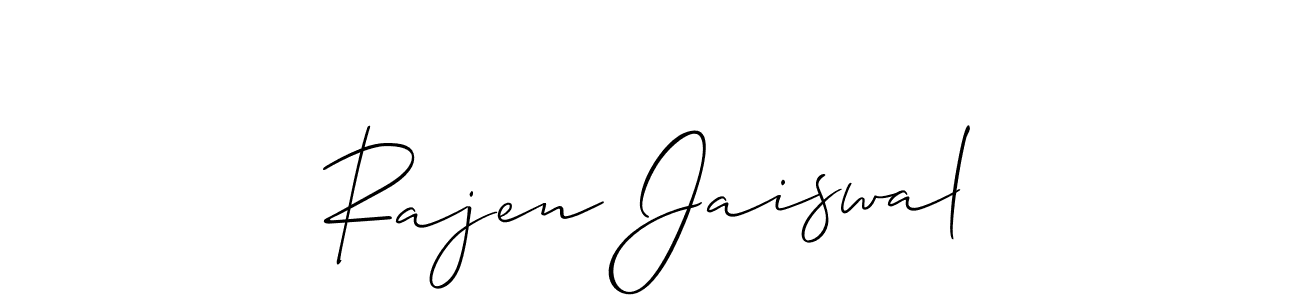 You should practise on your own different ways (Allison_Script) to write your name (Rajen Jaiswal) in signature. don't let someone else do it for you. Rajen Jaiswal signature style 2 images and pictures png