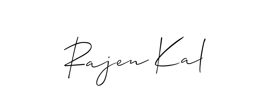 Make a beautiful signature design for name Rajen Kal. With this signature (Allison_Script) style, you can create a handwritten signature for free. Rajen Kal signature style 2 images and pictures png