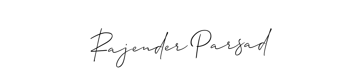 Create a beautiful signature design for name Rajender Parsad. With this signature (Allison_Script) fonts, you can make a handwritten signature for free. Rajender Parsad signature style 2 images and pictures png