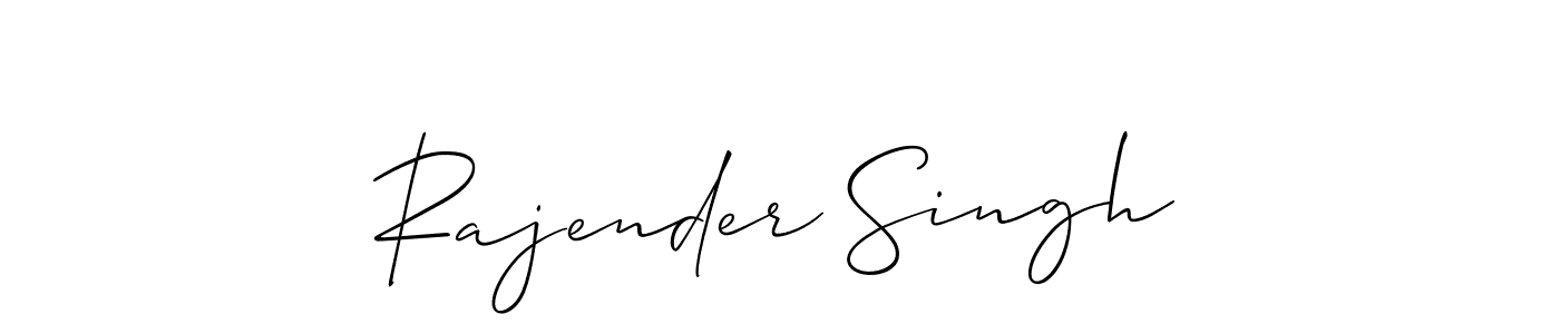 How to make Rajender Singh signature? Allison_Script is a professional autograph style. Create handwritten signature for Rajender Singh name. Rajender Singh signature style 2 images and pictures png