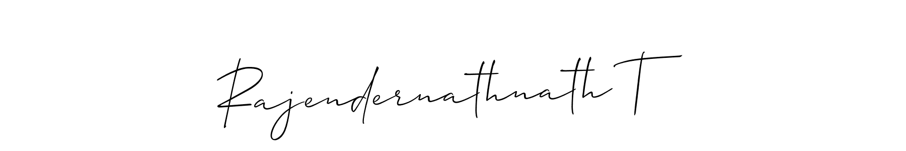 Allison_Script is a professional signature style that is perfect for those who want to add a touch of class to their signature. It is also a great choice for those who want to make their signature more unique. Get Rajendernathnath T name to fancy signature for free. Rajendernathnath T signature style 2 images and pictures png